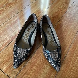 Snake print shoes